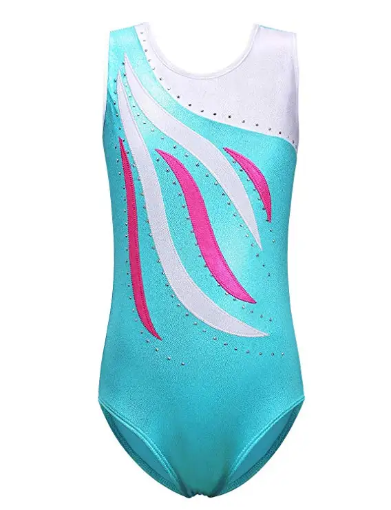 
Leotard Girl Gymnastics Toddler Sparkle Embroidery Tank Biketards One Piece 