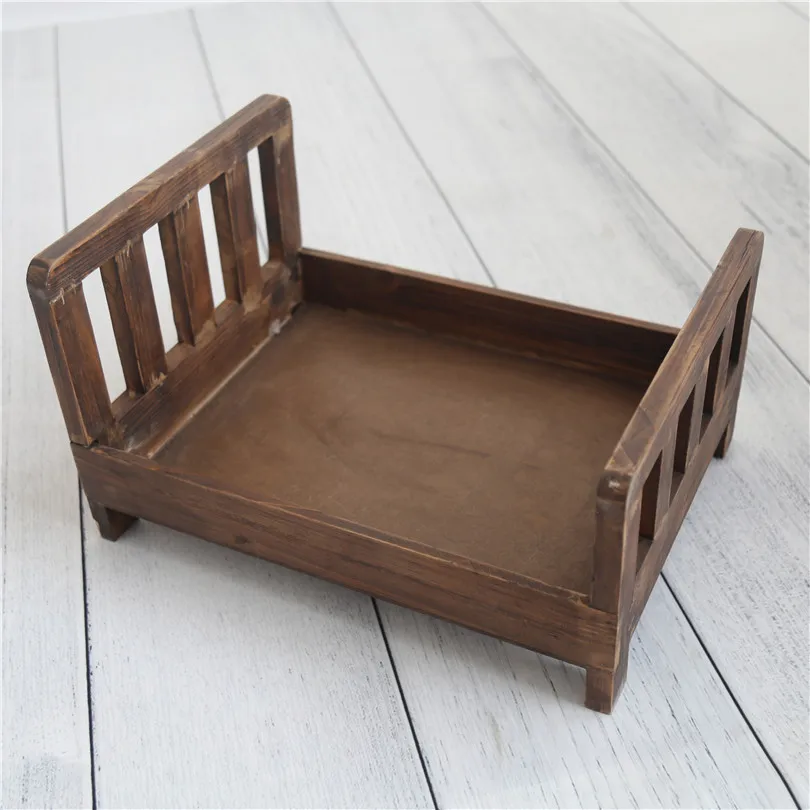 Vintage Newborn Wooden Props  Baby Basket  Bucket photography Shoot Natural Wooden Bowel Photo Props For Photographers