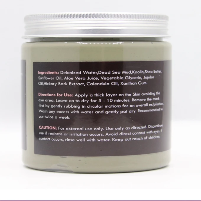 100% Natural   Customization For MEN Deep Skin Cleanser, whitening, Blackhead removing  Dead sea mud mask
