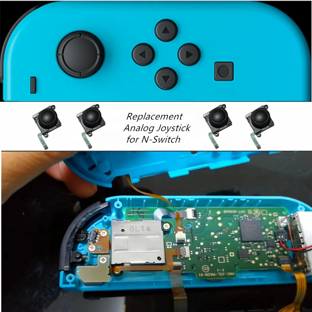 
Free shipping Joystick Thumb Stick Kit Analog Joystick Replacement 4 Way Analog Joystick for Nintendo Switch Joy-Con 