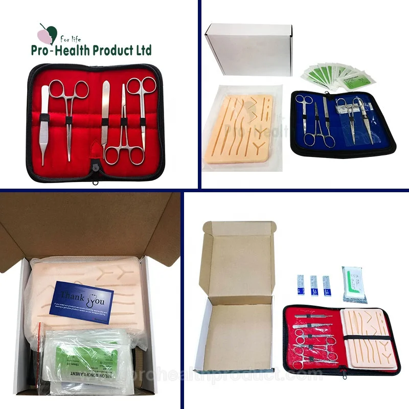 Suture Kit Surgical Training Practice For Student Suturing Training, include 3 layers Large Suture Pad With Pre-cut Wounds