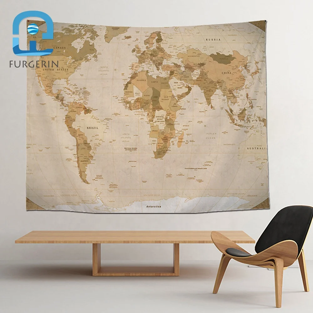 World Map Wall Tapestry Hanging Blanket Wall Cloth Dorm Decor Decoration Tapestry Wall Art Paintings Tapestries For Bedroom