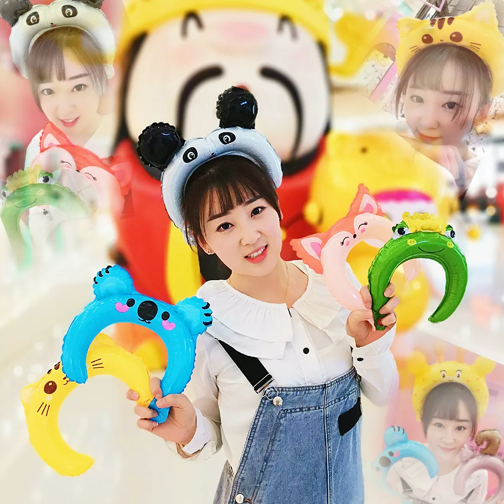 
Wholesale Hot selling Foil Plush Zoo Jungle Animal shaped Headbands Ears Zebra Giraffe Elephant Tiger 