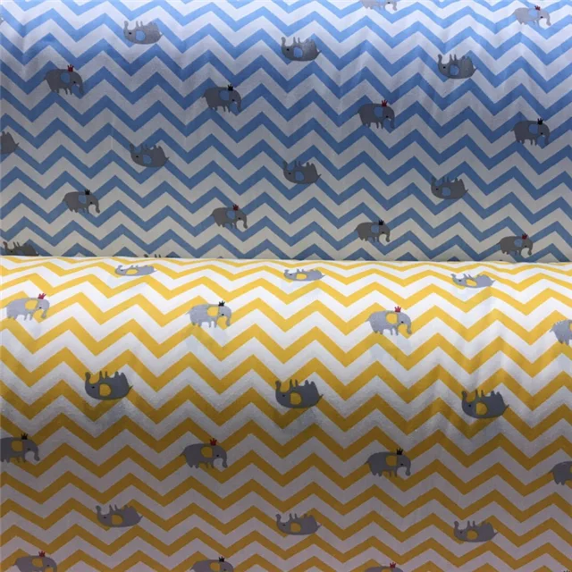 Cute Elephant printing kids cloth for bedding sheet set cotton twill high quality