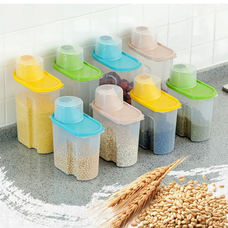 Amazon hot sale plastic moisture-proof sealed food and grain storage box Cereal Grain Bean Rice Storage Container Box
