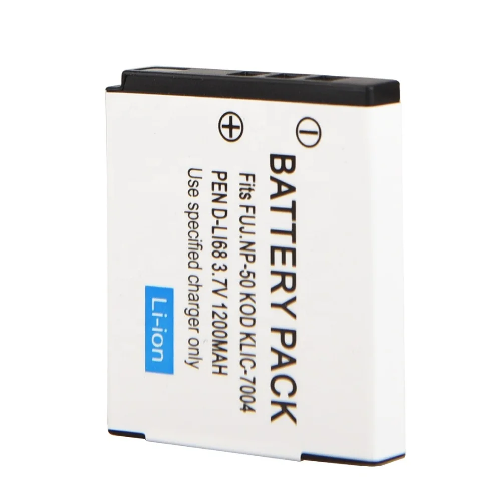 NP-50 NP 50 NP50 Klic-7004 D-Li68 Camera Battery for Fujifilm Fuji FinePix X10, X20, XF1, XP150, XP100, F50 fd, F80 EXR