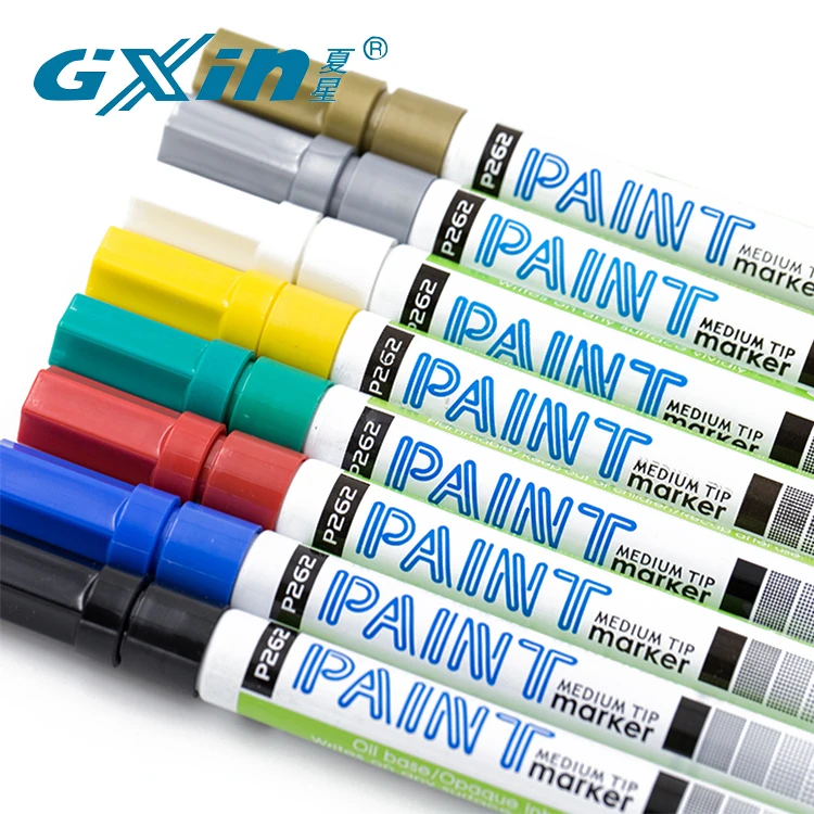 Gxin G-865A оптовая продажа, 8 видов цветов сверхтонкая конструкция клапана, маркер краски, невыцветающая быстросохнущая ручка для рисования