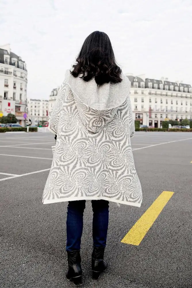 Modern loose warm wool sweater womens cardigan sweater