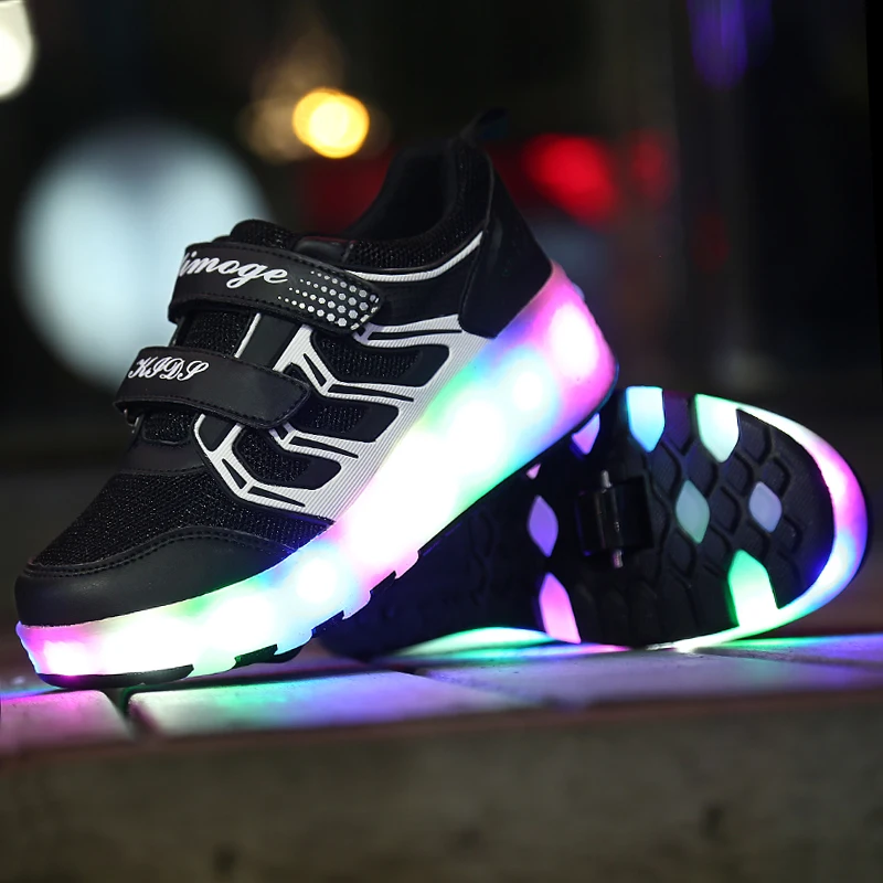 New design  Led Light Up Roller Shoes 2 Wheels Skate Kid Shoes LED shoes