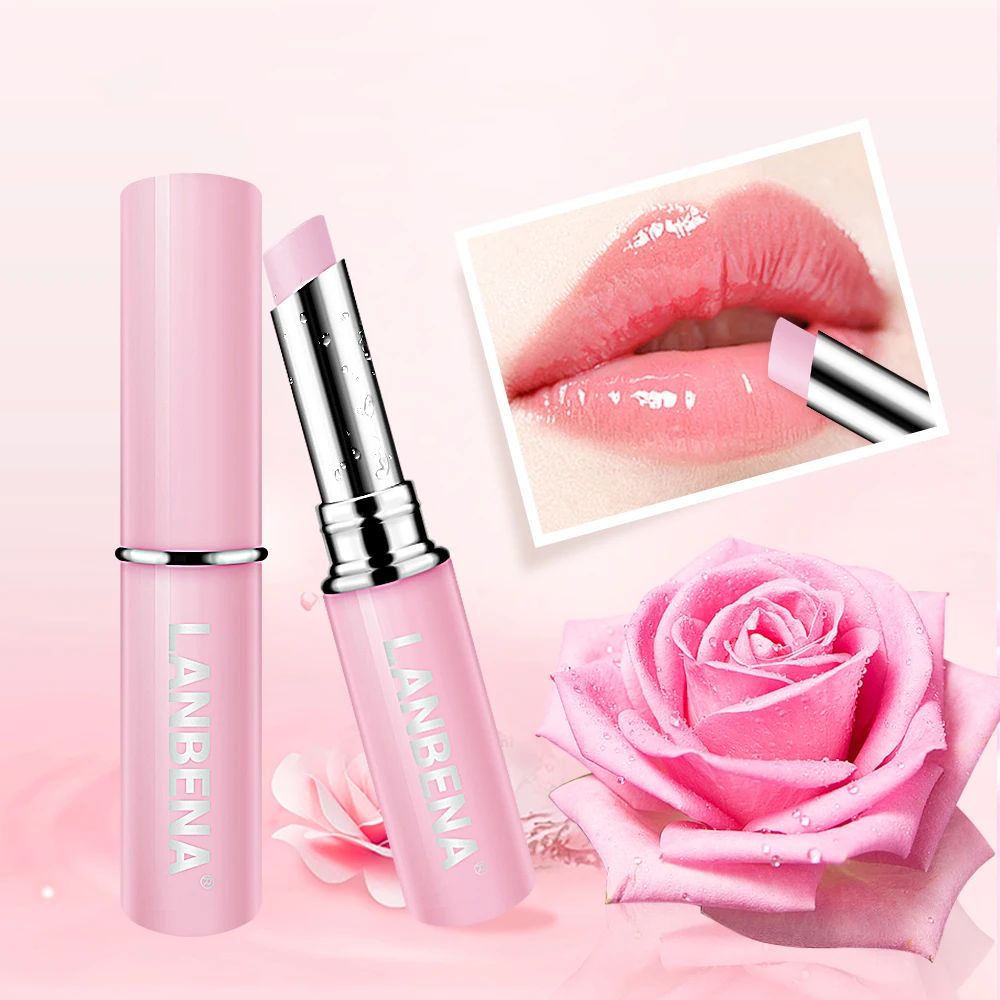LANBENA Private Label Rose Pink Lip Balm Lip Plump Moisturizing Lip Care Balm