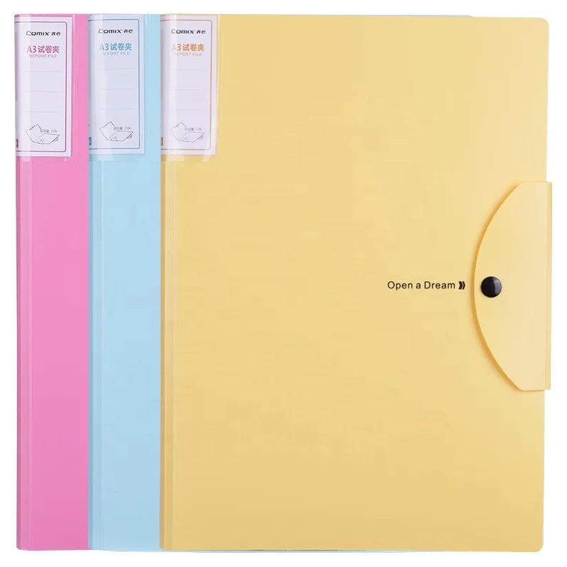 Comix New Product Swing Clip A3 A4 Size Exam Paper File Folder