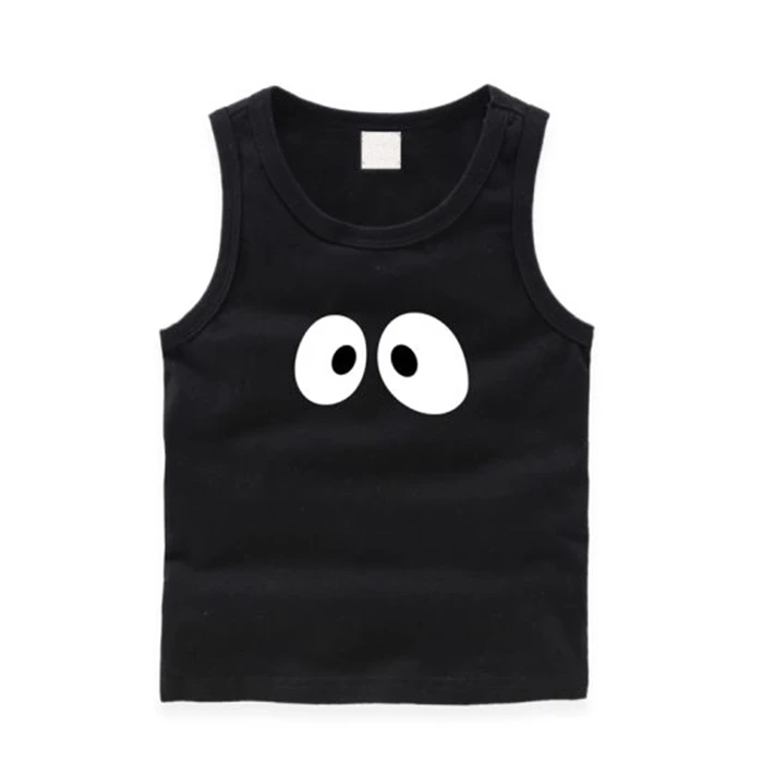 
Wholesale Summer Vest Tank Top Children Screen Print Boys T Shirt Custom Logo Brand 