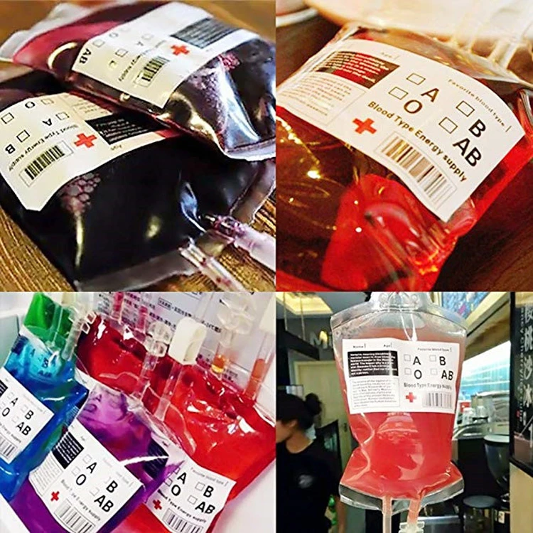 Halloween Party Favors Empty Blood Bag of Theme Parties With Syringe For Fast Filling