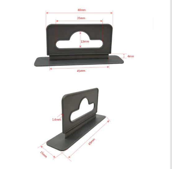 
New style 65mm plastic black Euro Hook Slot Hang Hanging Tabs  (62111584841)