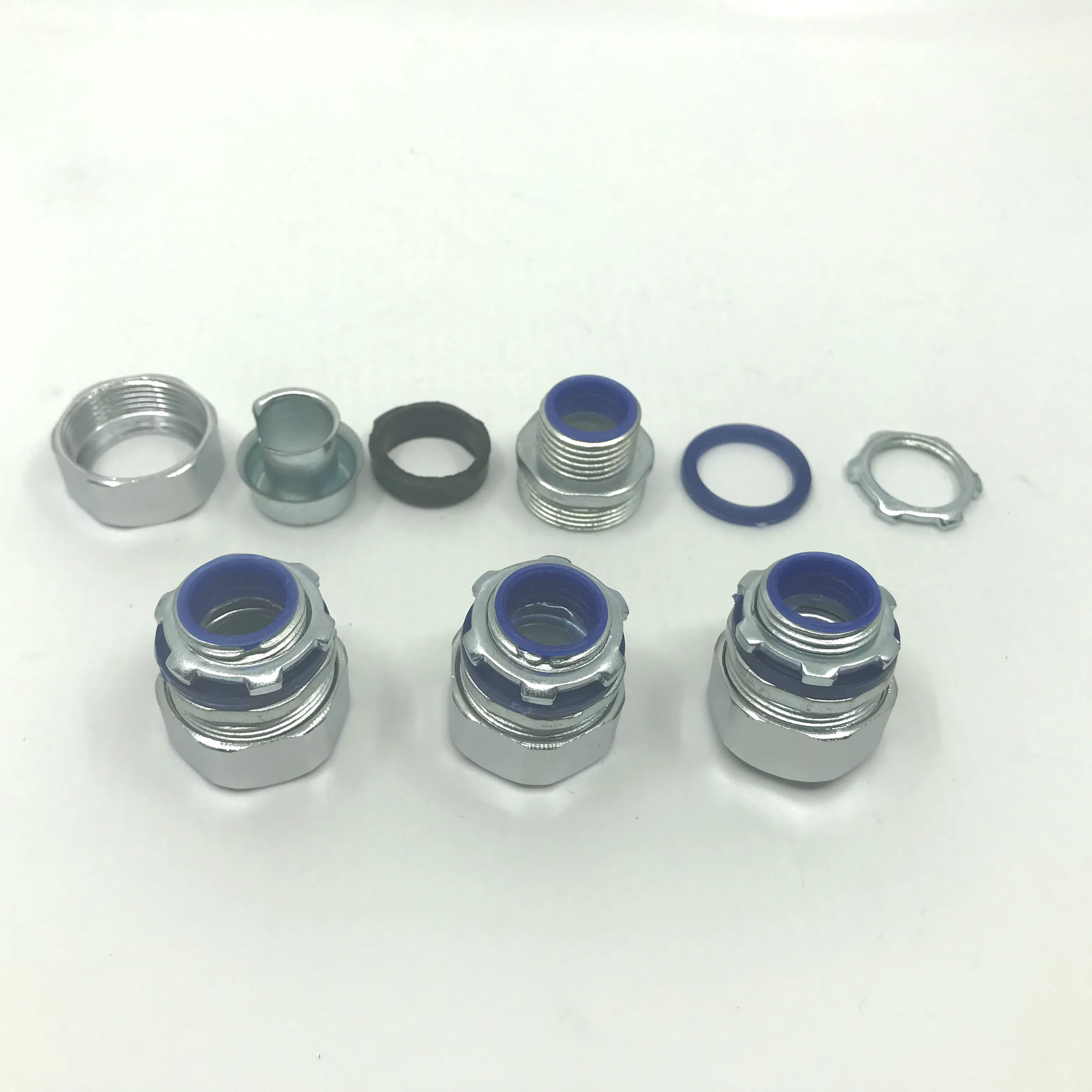 liquid tight flexible conduit tube fitting zinc straight duct connector