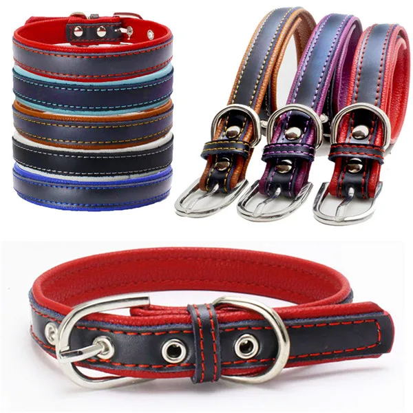 genuine leather dog collars leashes