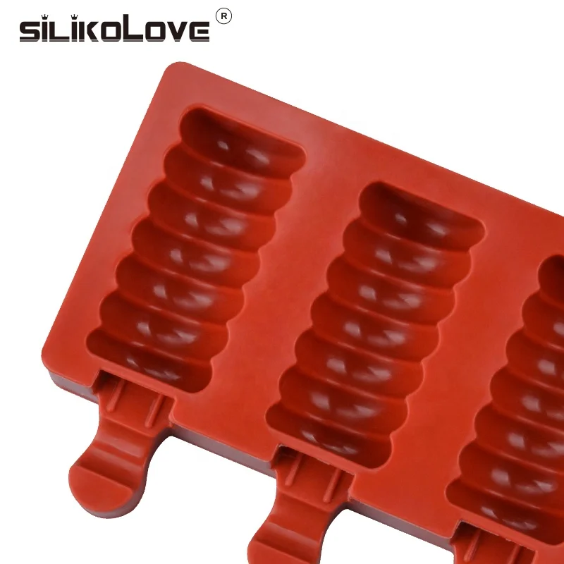 SILIKOLOVE Ice Cream Molds Ice Moulds Freezer Creamy Ice Bar Molds Juice Popsicle Homemade Food Grade Silicone Eco-friendly LFGB