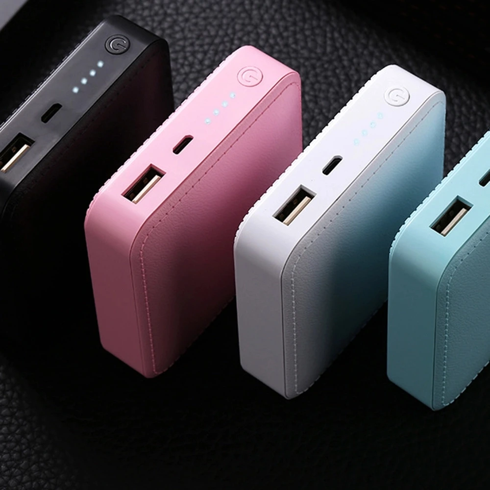 
Factory Square Leather Portable Mini Power Bank 10000mah for Iphone 7 8 X XS 