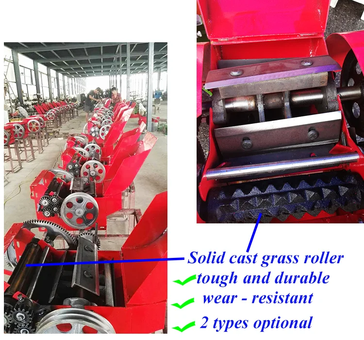Weiwei small factory automatic cutting machine shredding machines grass cutters types chaff hay for sale horses feed