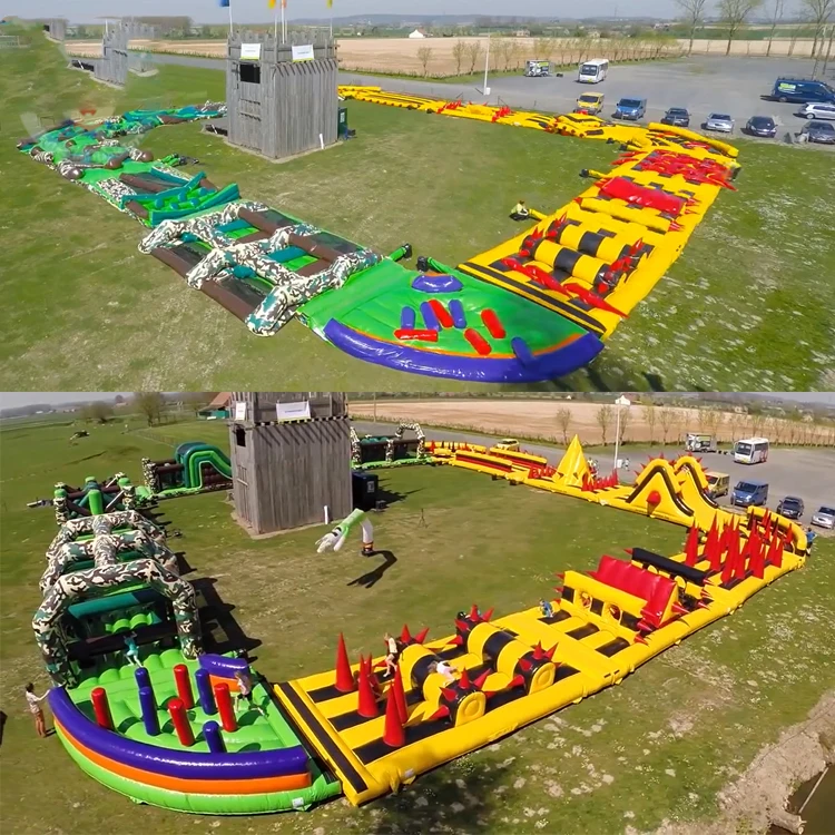 outdoor funny adult high quality inflatable obstacle course for adult