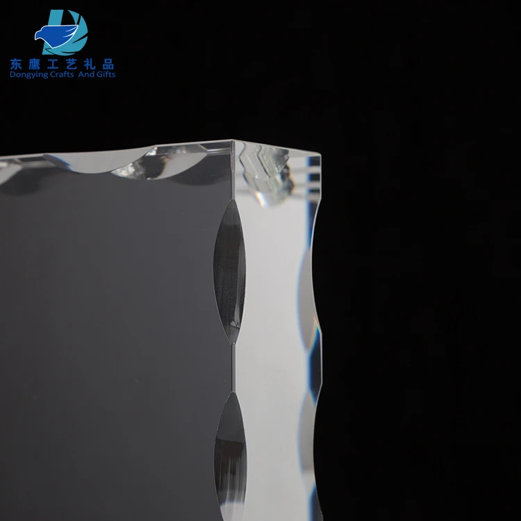 Personalized crystal glass paperweight cube for 3d laser engraving