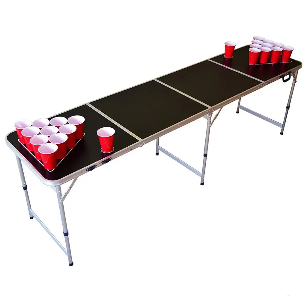 8 Foot Portable Beer Pong Outdoor folding cheap custom  beer pong table