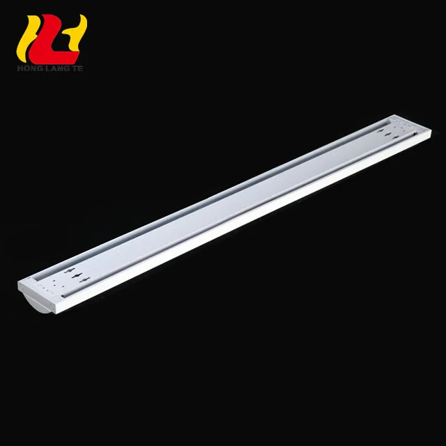 2Ft 3Ft 4Ft Recessed Wall T5 T8 Double Fluorescent Tubes Linear Front Grille Reflector Cover Fixture Light With Reflector 1.2m