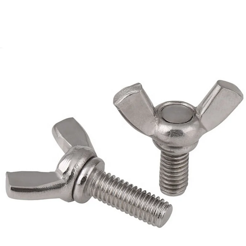 Ss304  DIN316 M8 butterfly thumb wing screw