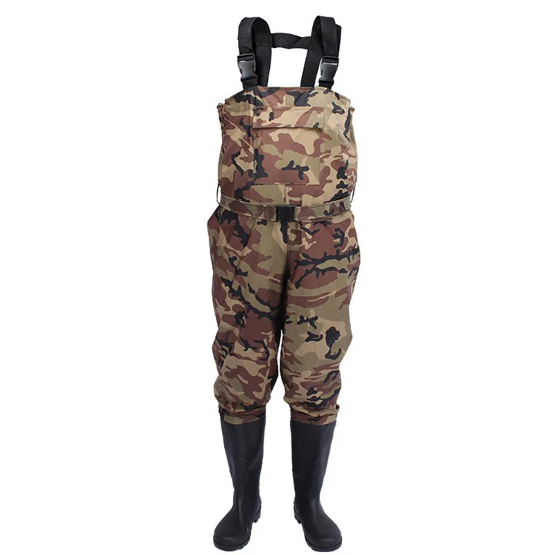 Men Camo Waterproof Waist Pants Hunting Rubber Boots Fishermen Fly Plus Size Chest Fishing Waders