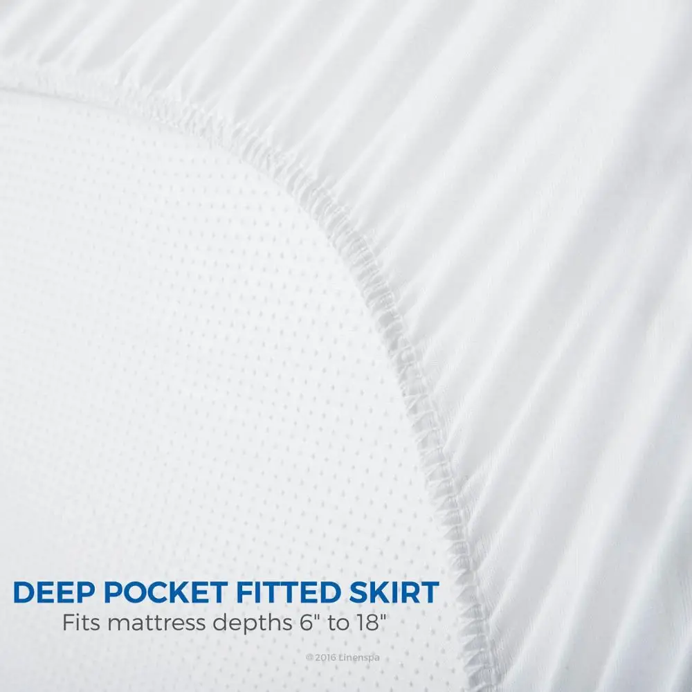 Водонепроницаемое стеганое из микрофибры защитный чехол для матраса полностью оборудованная дополнительный комфорт двойной