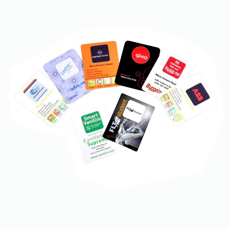 Promotional mobile cell phone microfiber screen cleaner sticker