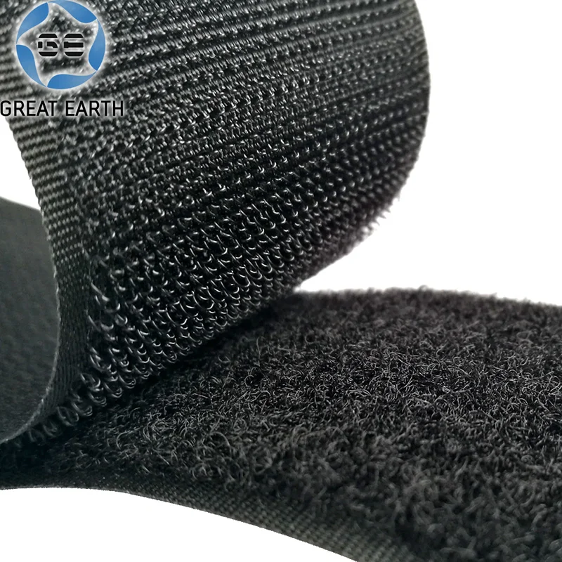 25mm Various width Nylon Sew On Hook and Loop Custom Colour Sticky Fur Tape Hook and Loop