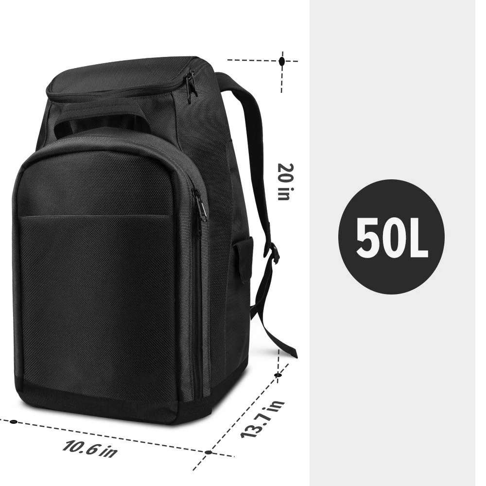 Ski and Snowboard Boots Travel Backpack with Helmet Compartment