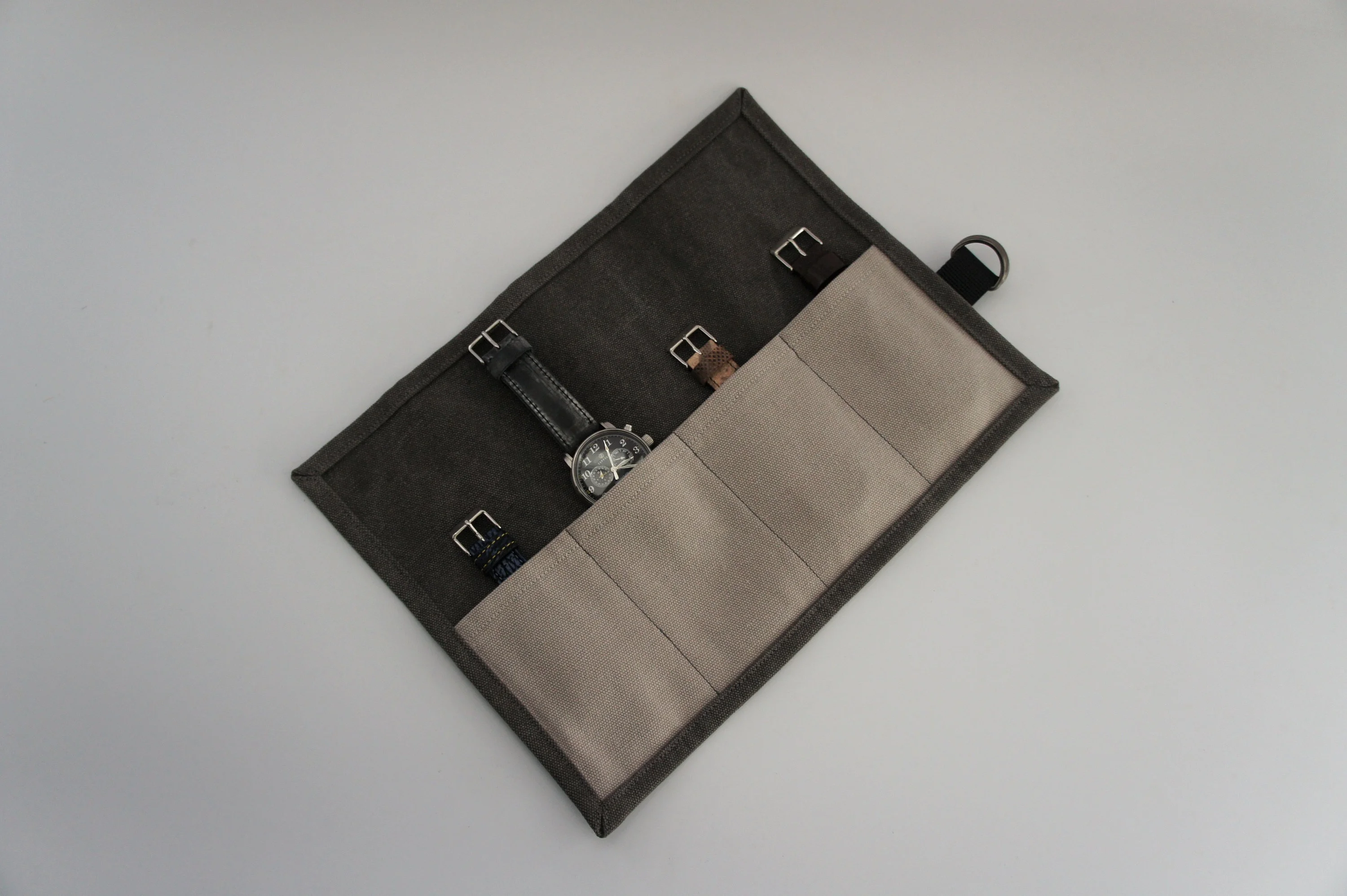 canvas watch roll custom logo handmade watches organizer case