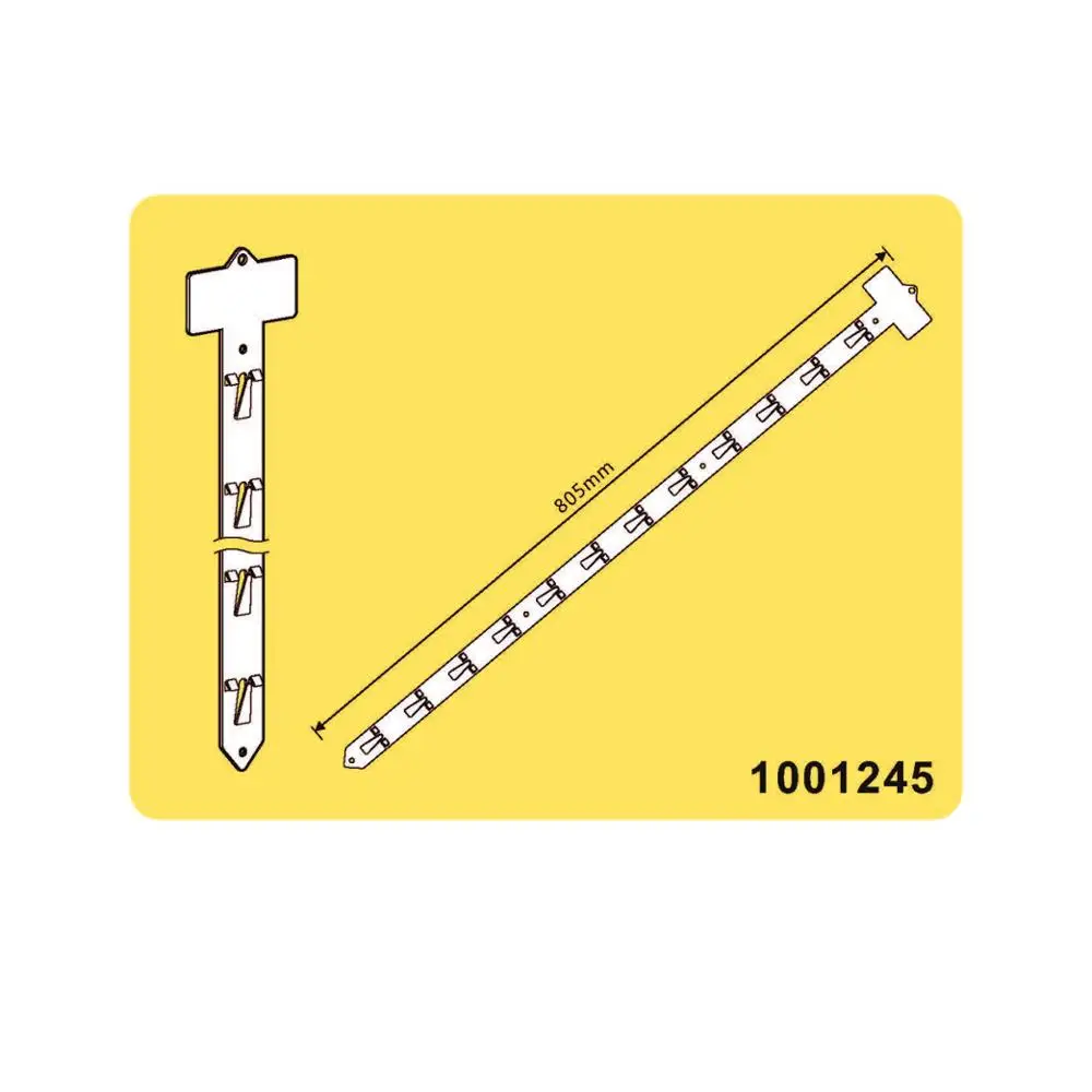 Supermarket 12 Hook Plastic Injection POP Merchandising Hanging Perforated Retail Display Clip Strip Hanging Strips