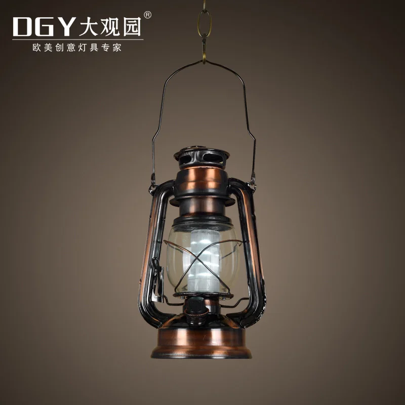 Декоративные стекло керосин лампа светодио дный Винтаж LED керосин настольные лампы люстры