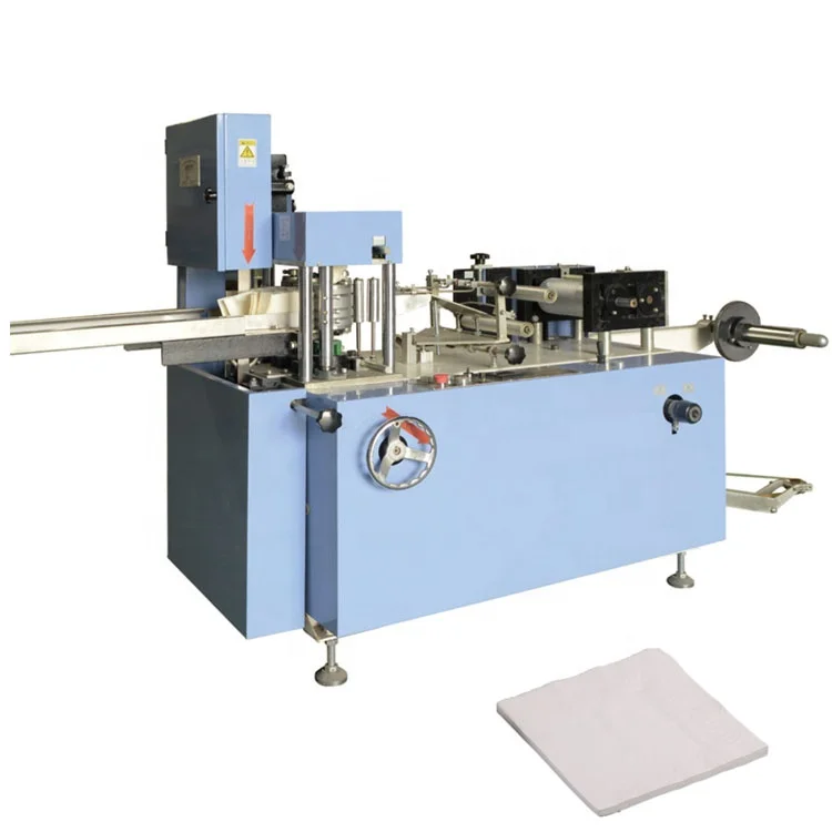 high speed table dinner lunch tissue paper napkin cutting folding converting making printing counting folder machine equipment