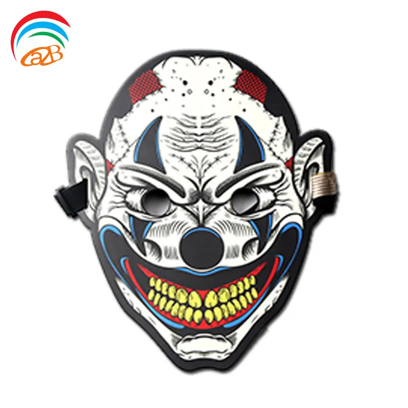 Halloween LED Flashing Sound Reactive Mask Glow Luminous Rave Party Mask for Promotional gift