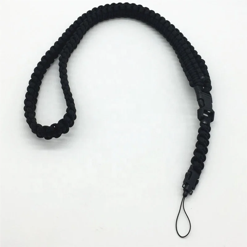 Nylon rope weave necklace paracord lanyard for mobile phone ID card