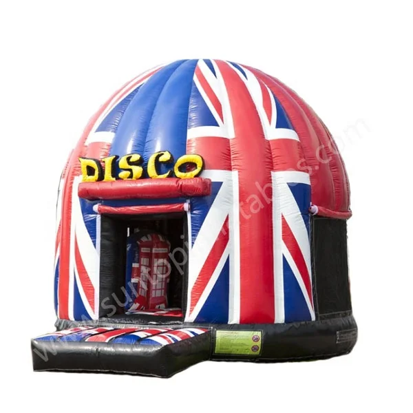 hot sales custom theme UK inflatable disco bouncer house,inflatable disco dome bouncer with high quality