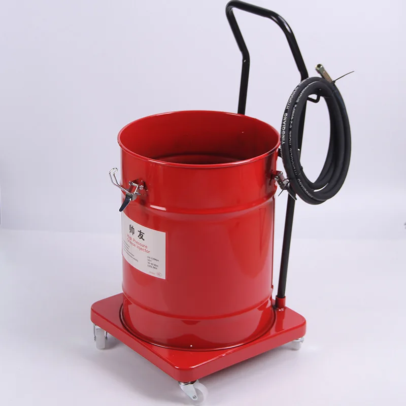 High Pressure Pneumatic Grease Pump 40L Air Operated Bucket Grease Pump Auto Grease Pump Pneumatic Lubricator Gun