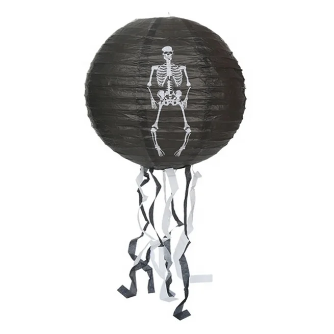 Hanging Halloween Pumpkin Lantern  Paper Lantern With Fringe