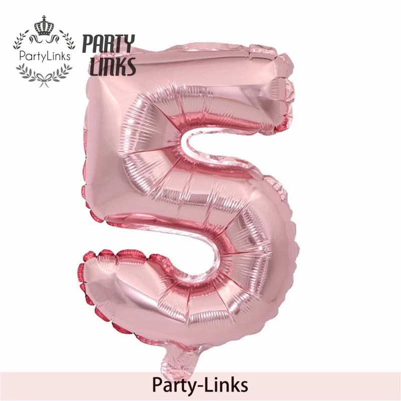 32 Inch Pink Digital Helium Foil For Birthday Party Balloons Number 0 To 9