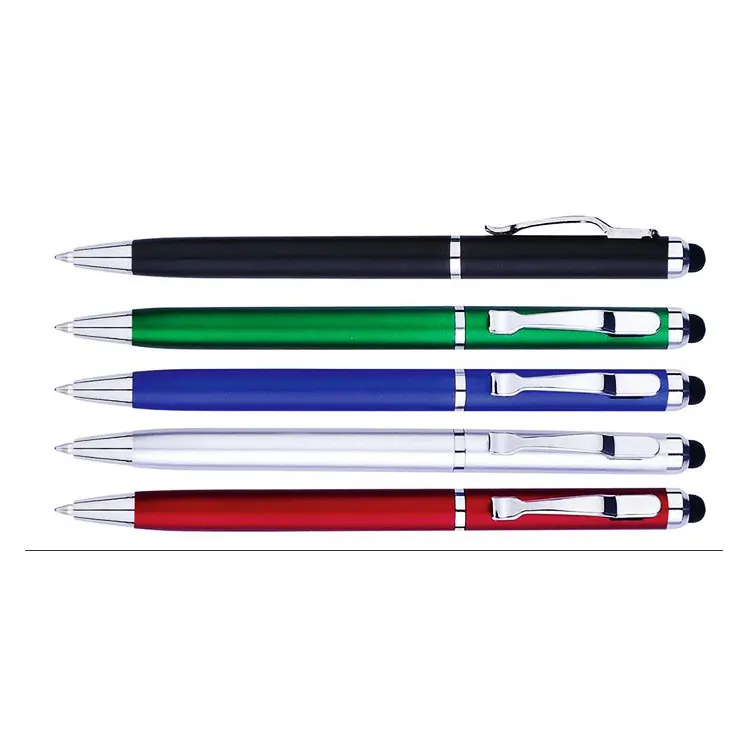 Подгонянный пластиковый фонтан шариковый сенсорный экран плоская шариковая ручка