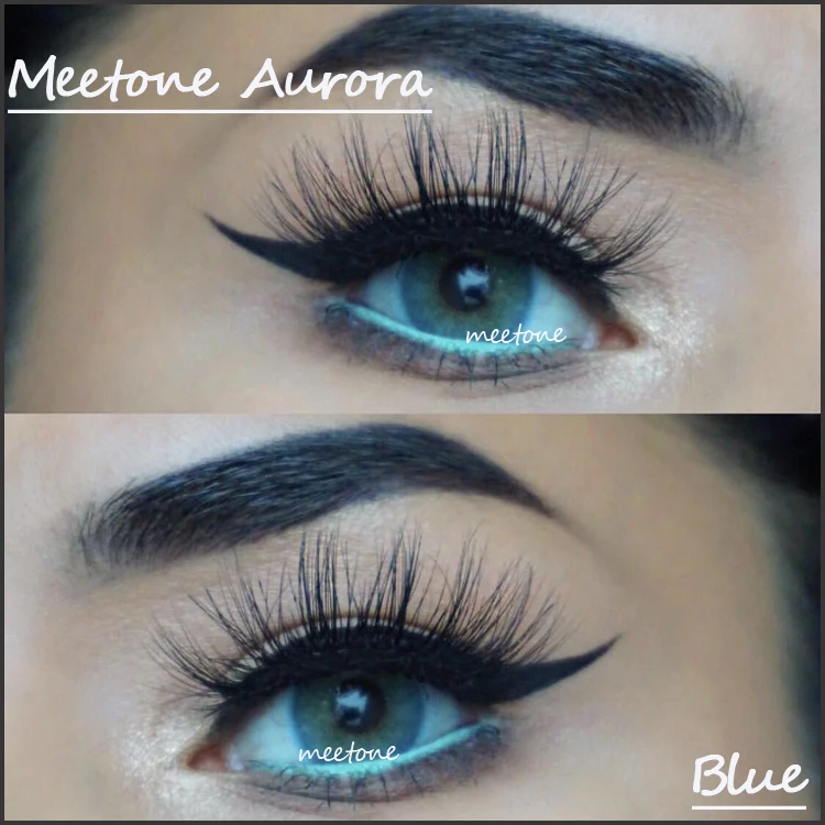 
Meetone hot selling brand yearly natural soft 14.5mm 14 colors aurora contact lens 