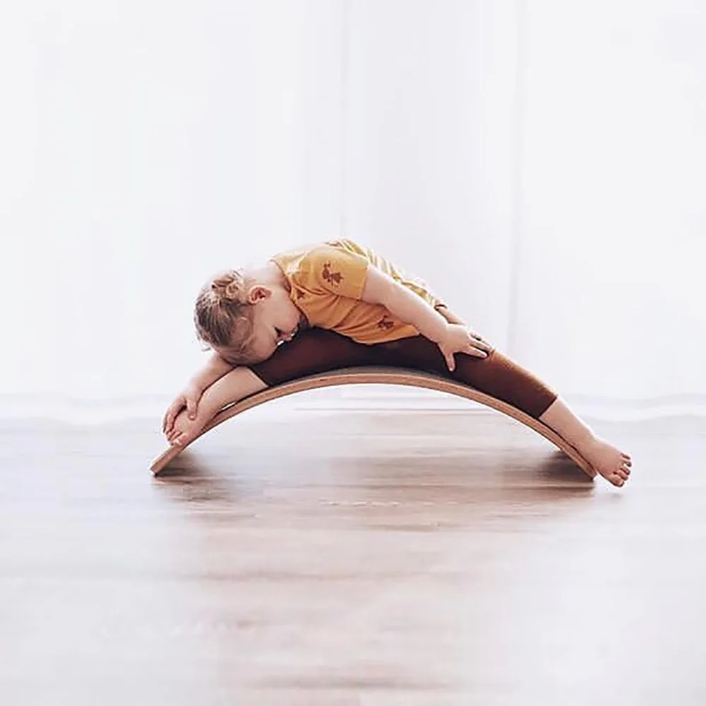 Скандинавская детская деревянная балансировочная доска Ins для йоги, фитнеса и развлечений в помещении, детские игрушки, украшение детской комнаты