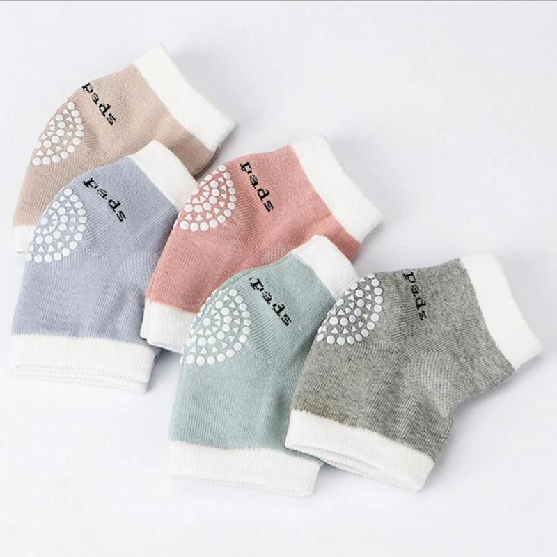 Детские Нескользящие наколенники с подушкой для ползания и локтя, летние детские хлопковые наколенники