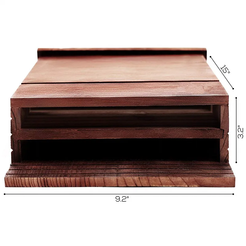 Outdoor Bat House Shelter with Large Double Chamber