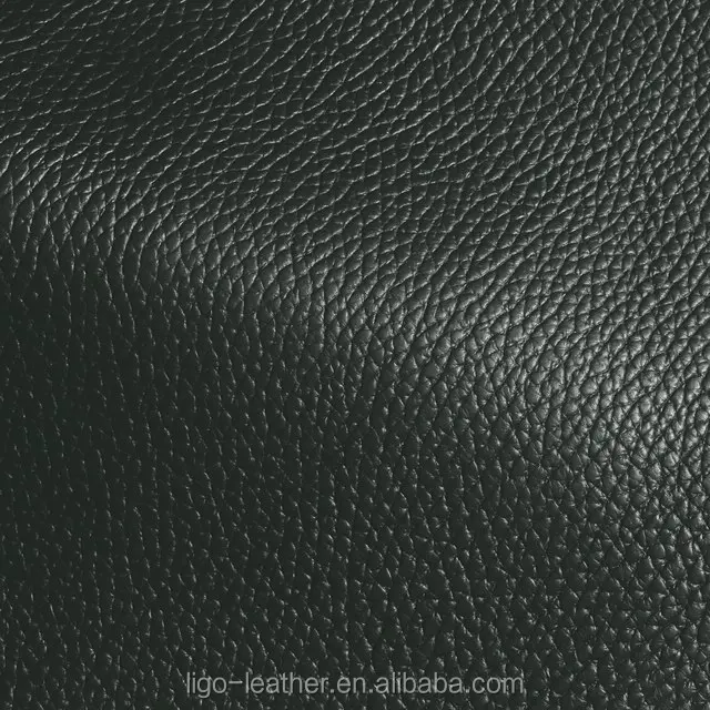 Genuine corrected grain leather with pigment, 1.3~1.5mm, medium grain embossed