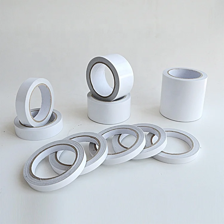 Non woven waterproof easily removable 50 mm wide double sided coated acrylic tissue paper self adhesive tape for bonding